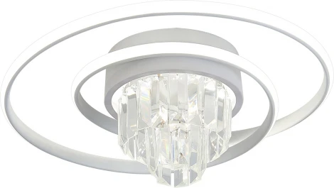 Потолочная люстра светодиодная Natali Kovaltseva Crystal LED LAMPS 81115/1C с пультом ДУ, моб. приложением 100W, белый, LED