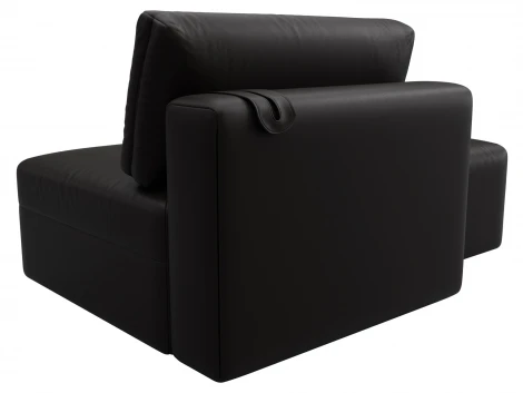 Модули диван и пуф Лига-060 НПБ (ЛДСП,Брус,Фанера/Пластик/Экокожа/Коричневый) Лига Диванов 130085