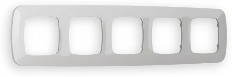 Рамка Ambrella Volt OMEGA Ecta (Серебро глянец) 5-ая OF140405