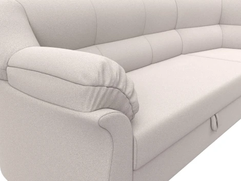 Диван угловой Карнелла правый угол (Брус/Пластик/Замша/Бежевый) Лига Диванов 128162