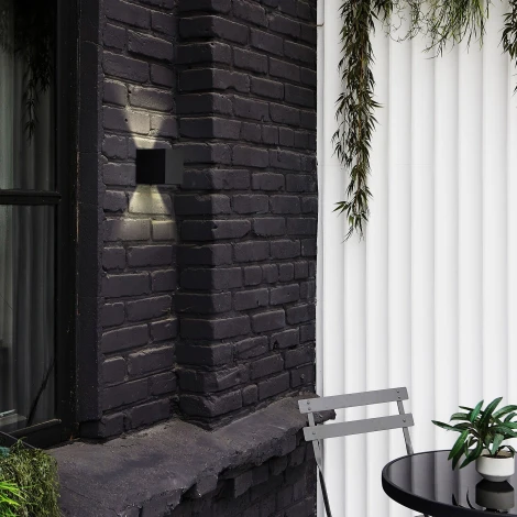 Архитектурная подсветка с переключателем цвета свечения Uniel ULU-S55B-2x3W/3000K+4000K+6000K IP65 BLACK