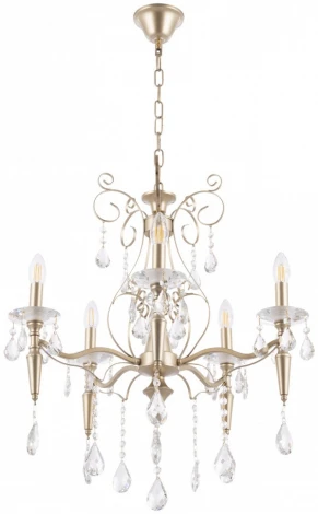 Подвесная люстра Arte Milano AM347710 347710/5 CG (220V, подвески, на цепи, подсвечник, свеча)