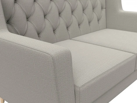 Диван кухонный прямой Брайтон 2 Люкс (Бежевый/Рогожка) Лига Диванов арт.122446