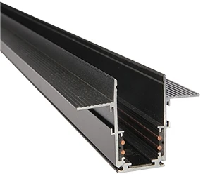 Шинопровод под гипсокартон встраиваемый магнитный 20 мм, длина 3м, черный Vitaluce VT0200024-01
