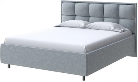 PROxSON Кровать Chessy без основания (Ткань: Велюр Gratta 3 Утренний туман) 140x190
