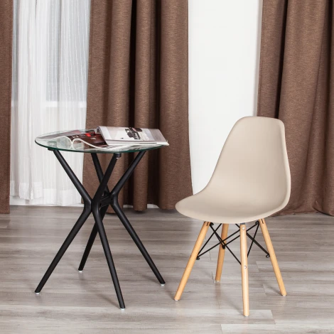 Стул CINDY (EAMES) (mod. 1801) / 2 шт. в упаковке Tetchair (Дерево бук,Металл,Пластик/Бежевый) арт.24421