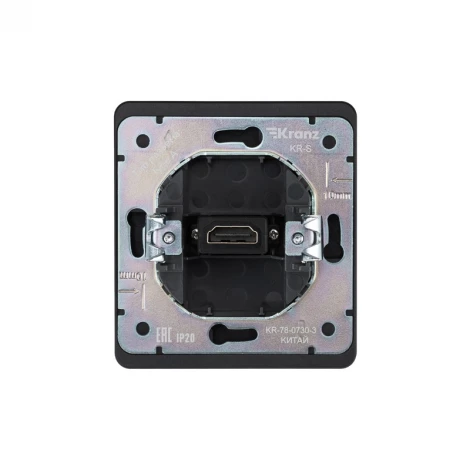 Розетка HDMI с/у оникс Kranz Round KR-78-0730-3