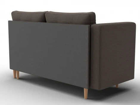 Кушетка Лига-098 (ДВП,ДСП,ЛДСП,Брус,Фанера/Дерево/Рогожка/Коричневый) Лига Диванов 132576