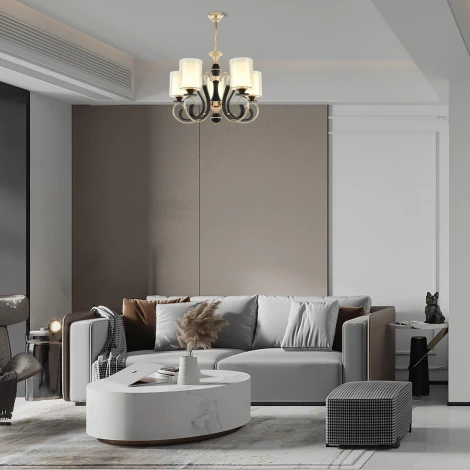 Подвесная люстра Arte Milano Florentia-2237 302237/5 Bk/Gd (220V, на цепи)