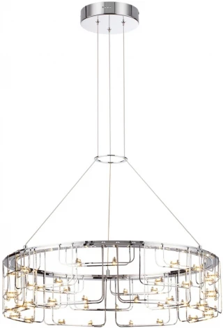 Подвесной светильник Odeon Light Zaha 7059/44L нерж/сталь хром IP20 LED 44W 3960Лм 3000K 220V (на тросе)