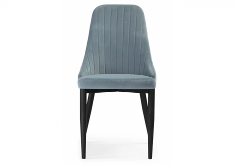 Стул Woodville на металлокаркасе Kora light blue / black 15104
