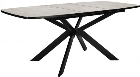 Стол DikLine B140 хромикс белый, опоры черные