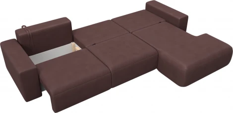 Диван угловой Лига-036 НПБ Классик Лонг правый угол Лига Диванов (Замша) арт.127799