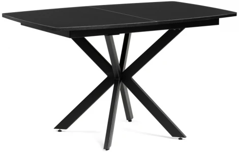 Стеклянный стол Woodville Палу 130(170)х80х76 черный 528469