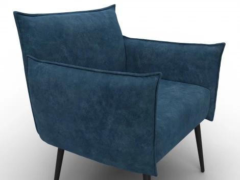 Кресло Лига-083 (Фанера/Металл/Велюр/Синий) Лига Диванов 132325