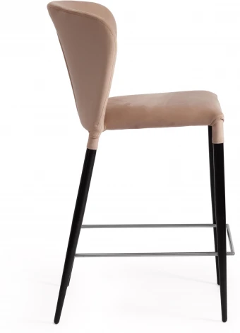 Барный стул Tetchair ALVOR (Ткань,Металл/Бежевый,Черный) 15468