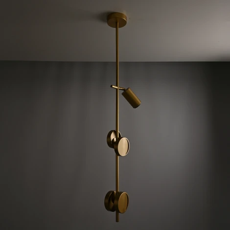 Потолочный светильник со спот на штангеом Сhody H130 Brass By ImperiumLoft Chody01 (LED, 220V)