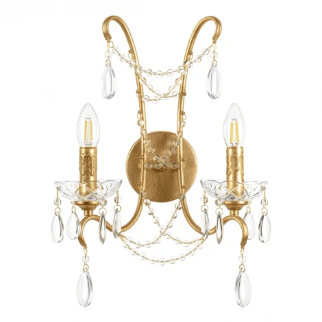 Бра со стеклянными подвесками в форме подсвечника Loft It Foil 10430W (220V, подсвечник, свеча)