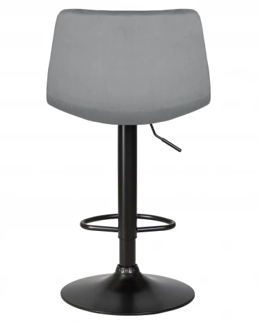 Стул барный DOBRIN TAILOR BLACK (серый велюр (MJ9-75)) 5017_BlackBase-LM BLACK, цвет сиденья серый (MJ9-75), основания черный