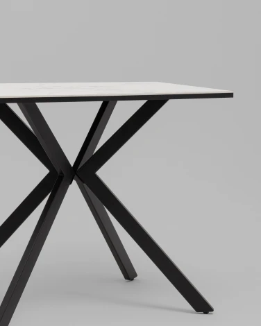Стол Мармер мини нераскладной 90х60х75 см, GOLD JADE, подстолье металл черный Stool Group УТ000042616