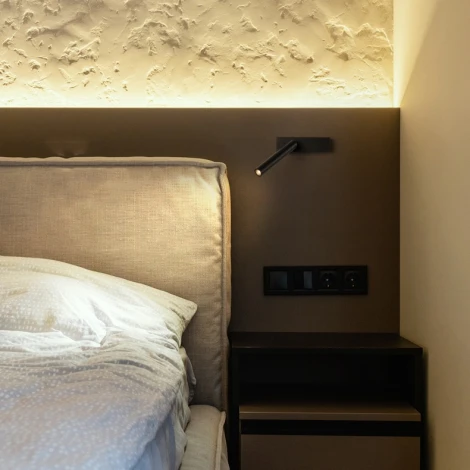 Настенный светильник LED с выключателем OLINN Right Black ImperiumLoft Olinn01 (227249-23)