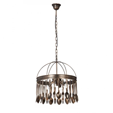 Подвесная люстра Vitaluce V4541-8/4 (220V, на цепи, круглые, вилки и ложки)