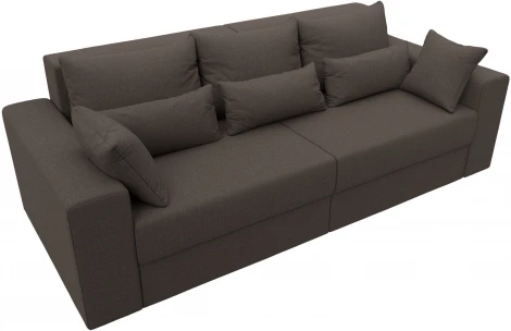 Диван прямой Майами (Коричневый/Рогожка) Лига Диванов арт.121153