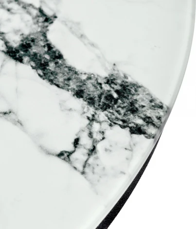 Набор кофейных столиков Bradex Home Tango белый мрамор с черными ножками (RF 0601)