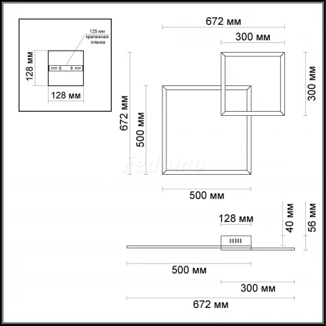 Настенно-потолочный светильник Odeon Light Quadraled 3558/30CL