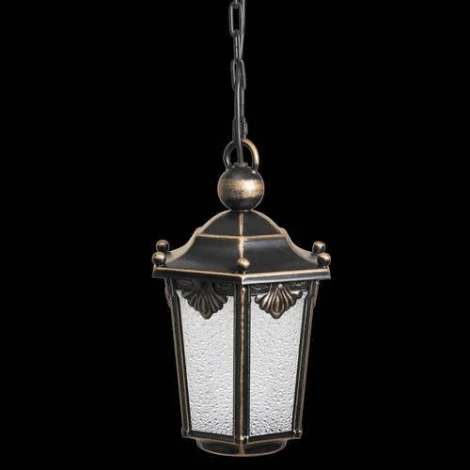 Уличный светильник подвесной Кузнечное дело Ретро 42-001-ЧЗ (220V, ковка, на цепи, под старину, IP54)
