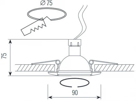 Встраиваемый точечный светильник Donolux N1591 N1591-Gold (220V, круглые)