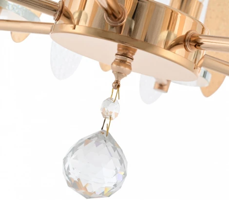 Потолочная люстра хрустальная на штанге Arte Milano Sorrento-3309 373309/6/80/470 GD (220V)