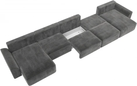 Диван п-образный Лига-048 НПБ МегаЛонг Лига Диванов (Велюр) арт.128332