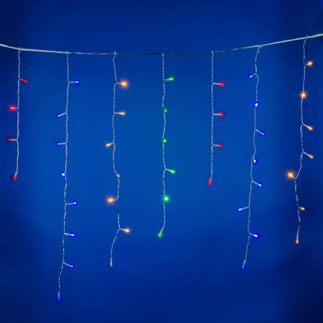 Бахрома светодиодная с эффектом мерцания, 25м. соединяемая, 440 светодиодов, разноцветный свет Uniel ULD-B25006-440/TTK MULTI IP44
