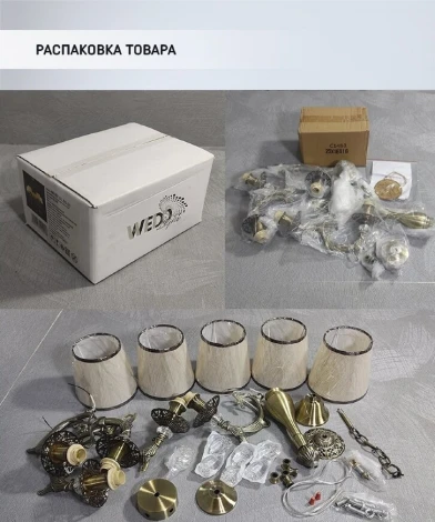 Подвесная люстра Wedo Light Sejnt WD3517/5H-AB-BG