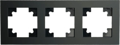 Рамка на 3 поста (черный) Stekker Катрин 49602