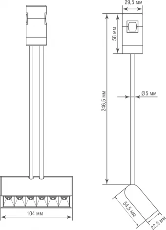 Трековый светильник магнитный 6W 24V Donolux Eye turn DL20244M6W6B Black Bronze