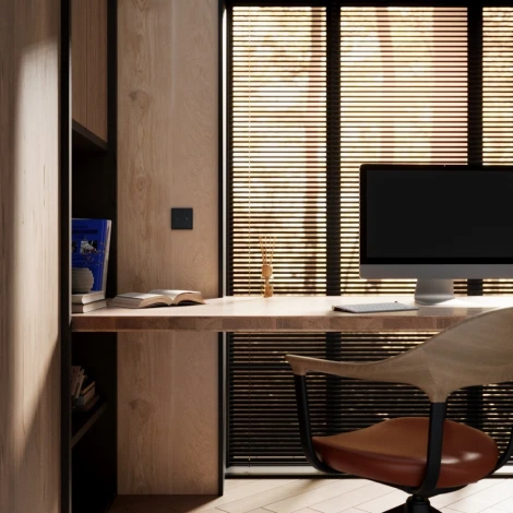 Выключатель встраиваемый Voltum S70 для жалюзи 10А, (графит)