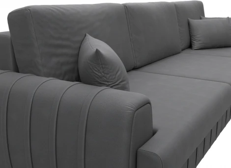 Диван прямой Лига-057 НПБ Лонг Лига Диванов (Замша) арт.129256