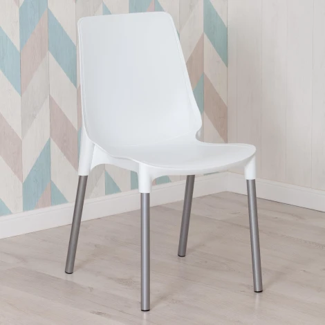 Стул GENIUS (mod 75) / 2 шт. в упаковке Tetchair (Металл,Пластик/Белый) арт.24504