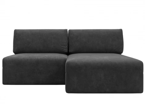 Диван угловой модульный Лига-060 НПБ угол универсальный (ЛДСП,Брус,Фанера/Пластик/Велюр/Темно-серый) Лига Диванов 129508