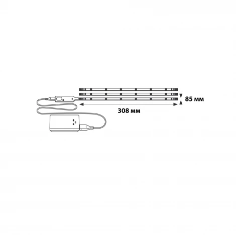 Мебельный светильник Uniel ULM-F42-3W/4200K SENSOR IP20 WHITE (LED, 220V, датчик движения, выключатель)