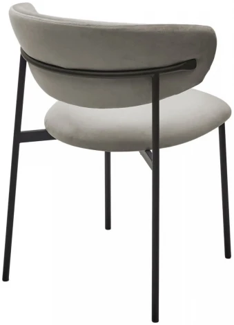 Стул ЛЕОНАРДО H-61 Кварцевый, велюр / черный каркас М-City M-City 64643