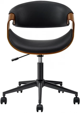 Кресло ESF JY1829-3 черный PU/орех/черный/Экокожа,Шпон
