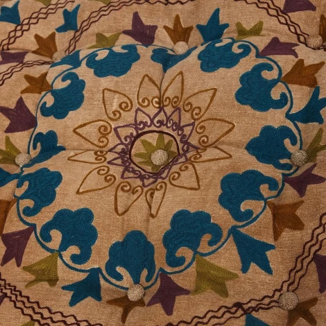 Модуль мягкий Secret De Maison RADJA (mod. MA-108) желтый с цветами (cotton canvas sujani)