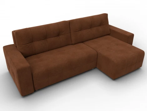 Диван угловой Лига-122 угол универсальный (ДСП,Брус,Велюр/Терракотовый) Лига Диванов 137610