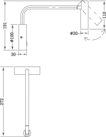 Бра Donolux Saga W111018WW3BBr (LED, 220V, выключатель)