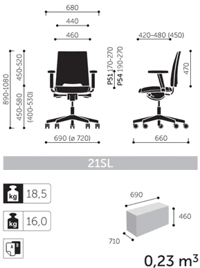 Офисное кресло Arca Profim Ткань Evo EV-1