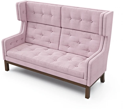 Диван Arsko Айверс Хай Орех шенилл розовый