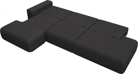 Диван угловой Лига-036 НПБ Модерн Лонг левый угол Лига Диванов (Замша) арт.127760L